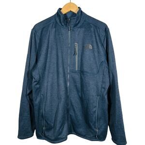 The North Face Full Zip Athletic Track Jacket Outdoor Casual Sport Blue - L